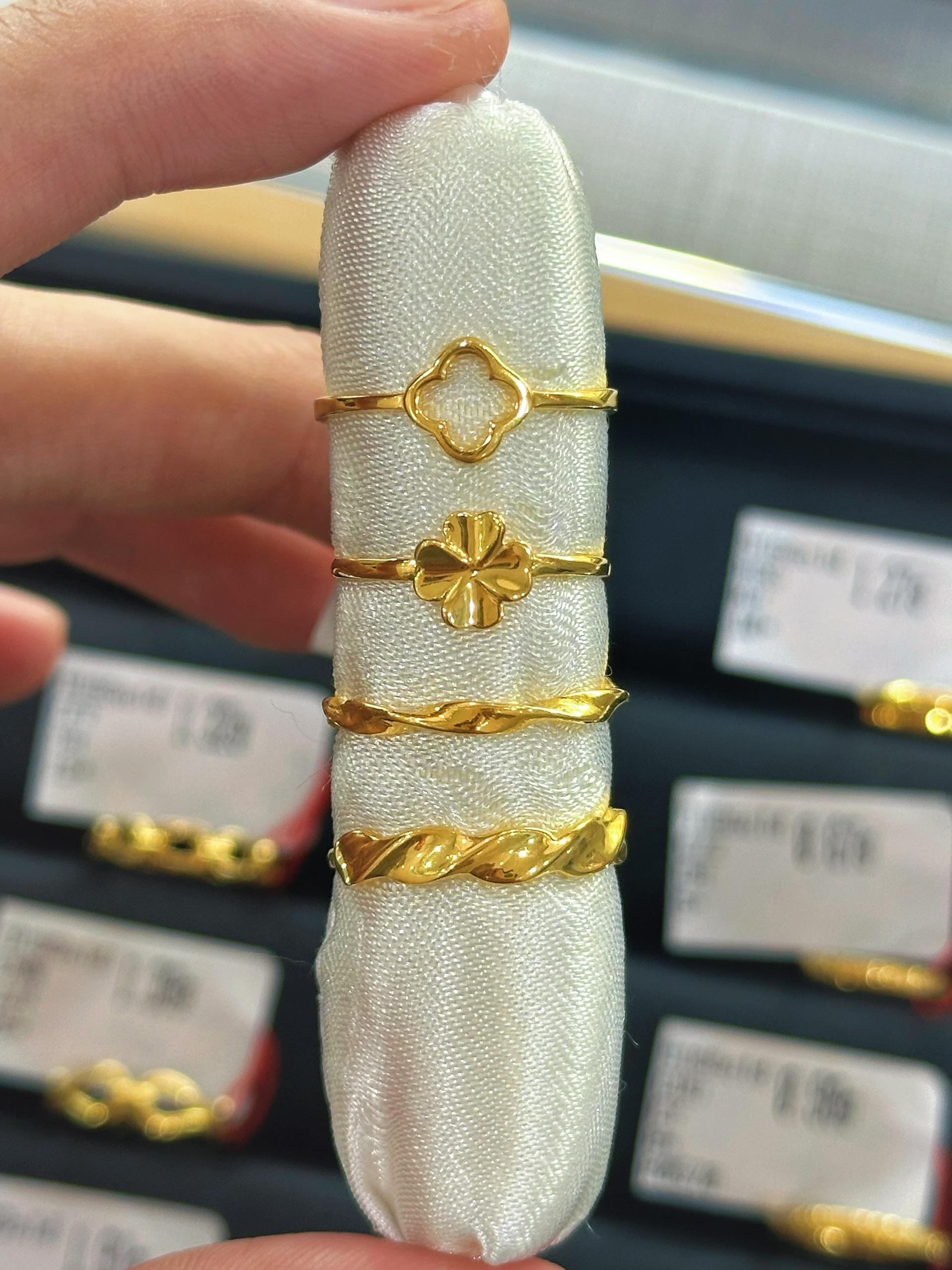 "cincin clover 916 design yang budget harga di Johor dan JB, Clover Ring design with affordable price and exquisite design in Johor and JB area"