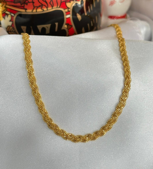 HuaShing 916/22k Braid Necklace 辫子项链