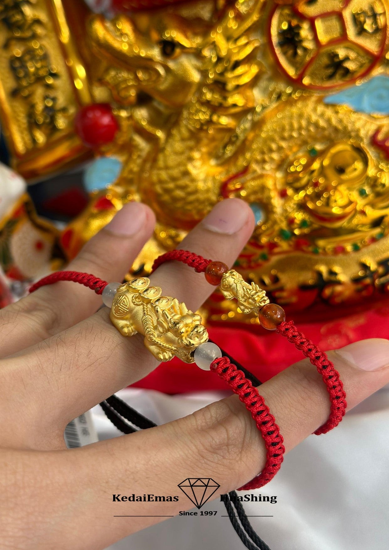 HuaShing 999/24k Pixiu Bracelets 足金貔貅手链 – KedaiEmas HuaShing