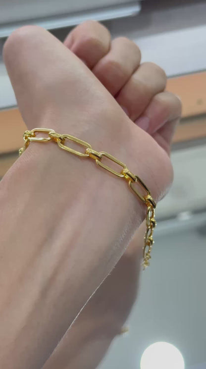 HuaShing 916/22K Solid Design Bracelet 实心款式手链