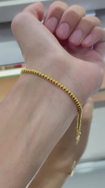 HuaShing 916/22K Solid Design Bracelet 实心款式手链